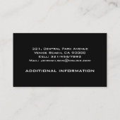 Entraîneur de forme physique - cartes de visite (Dos)