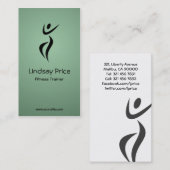 Entraîneur de forme physique - cartes de visite (Devant / Derrière)