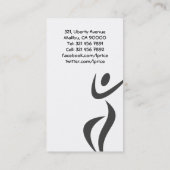 Entraîneur de forme physique - cartes de visite (Dos)