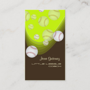 Entraîneur de Little League cartes de visite de ba