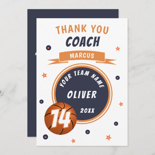 Entraîneur de Merci de basket-ball moderne (Devant / Derrière)