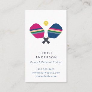 Entraîneur de Pickleball + Carte de visite de form