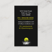 Entraîneur de tennis Carte de visite (Dos)