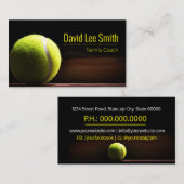 Entraîneur de tennis Carte de visite (Devant / Derrière)