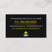 Entraîneur de tennis Carte de visite (Dos)