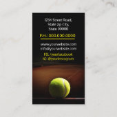 Entraîneur de tennis Carte de visite (Dos)