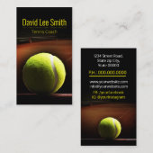 Entraîneur de tennis Carte de visite (Devant / Derrière)