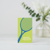 Entraîneur de tennis carte de visite en raquette,  (Debout devant)