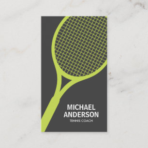 Entraîneur de tennis carte de visite - gris, mode