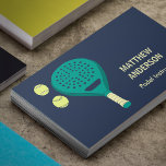 Entraîneur de tennis Padel Lesons<br><div class="desc">Faites la promotion de vos services en tant qu'instructeur de tennis de padel auprès de ces cartes de visite bilatéraux. Les cartes bleu marine sont illustrées de raquettes et de boules de padel et sont prêtes à être customisées avec votre nom et titre sur l'avant et toutes vos coordonnées sur...</div>