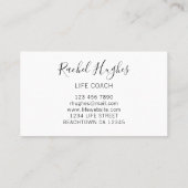 Entraîneur de vie Carte de visite de tournesol jau (Dos)