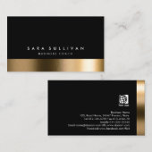 Entraîneur d'entreprise Gras Black Gold Carte de v (Devant / Derrière)