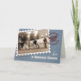 Entraîneur Merci. Carte vintage Sports personnalis