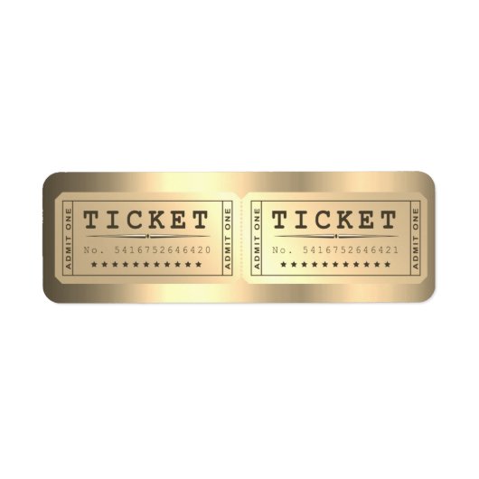 Entrance behandeling Ticket Show Foxier Gold Etiket (Voorkant)