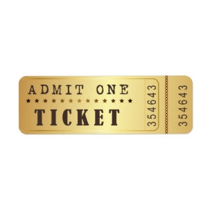 Entrance behandeling Ticket Show Gold Etiket