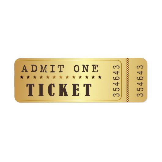 Entrance behandeling Ticket Show Gold Etiket (Voorkant)