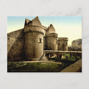 Entrance to Castle Nantes, Frankrijk Briefkaart