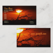 Entre le Carte de visite du coucher de soleil (Devant / Derrière)