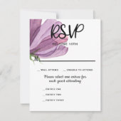 Entree Choices Elegant RSVP Wedding Response Card (Voorkant)
