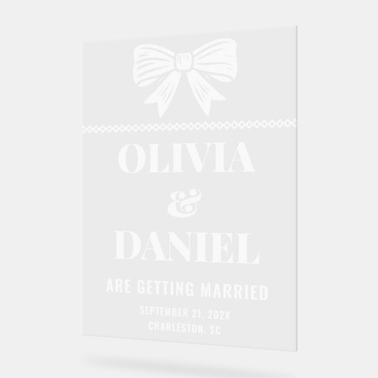 Entrée du Mariage de typographie en gras (Angle)