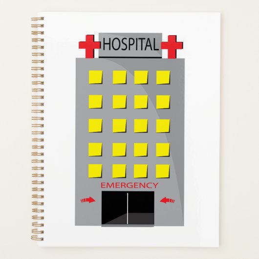 Entrée d'urgence du bâtiment de l'hôpital (Devant)