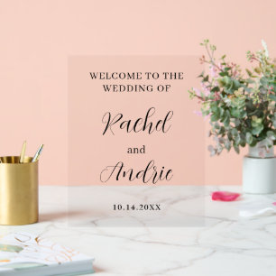 Entrée minimaliste du Mariage d'accueil personnali