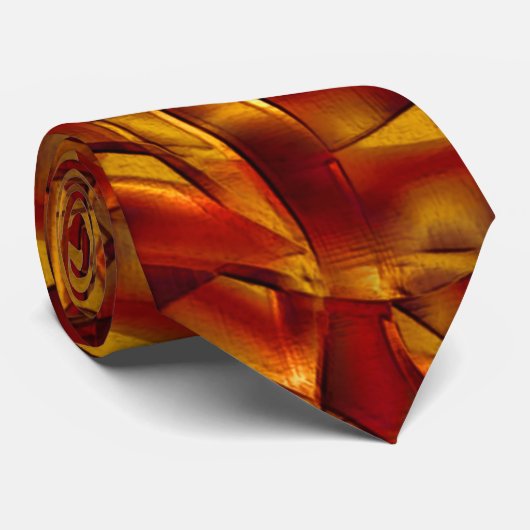 Entrelacement de cravates orange brûlés, effet scu (Roulé)