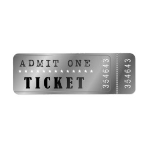 Entrence Entreatment Ticket Show Silver Etiket