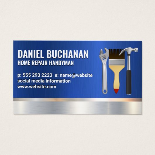 Entrepreneur | Bleu Métallisé | Outils à main (Devant)