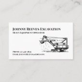Entrepreneur Carte de visite de l'exploitant d'équ (Devant)