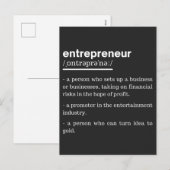 Entrepreneur Definition Funny Business Owner Gift Feestdagenkaart (Voorkant / Achterkant)