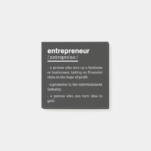 Entrepreneur Definition Funny Business Owner Gift Post-it® Notes