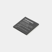 Entrepreneur Definition Funny Business Owner Gift Post-it® Notes (Schuin)