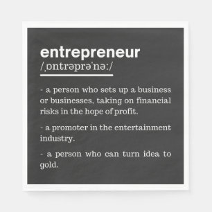 Entrepreneur Definition Funny Business Owner Gift Servet