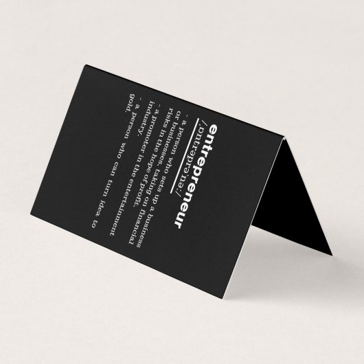 Entrepreneur Definition Funny Business Owner Gift Visitekaartjes (Voorkant)