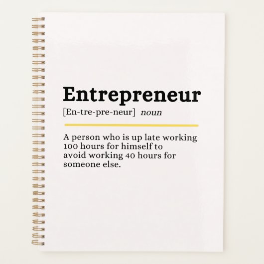 Entrepreneur Définition Nom Motivational Business (Devant)