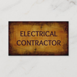 Entrepreneur électrique Carte de visite antique