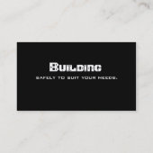 Entrepreneur en construction Carte de visite Rock (Dos)