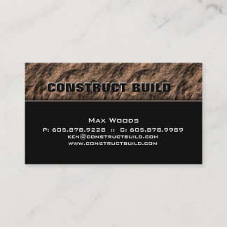 Entrepreneur en construction Carte de visite Rock