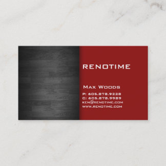 Entrepreneur en construction Carte de visite Wood