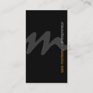 Entrepreneur Gras Script Monogramme Carte de visit