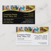 Entrepreneur/Handyman/Faire tout / Carte de visite (Devant / Derrière)