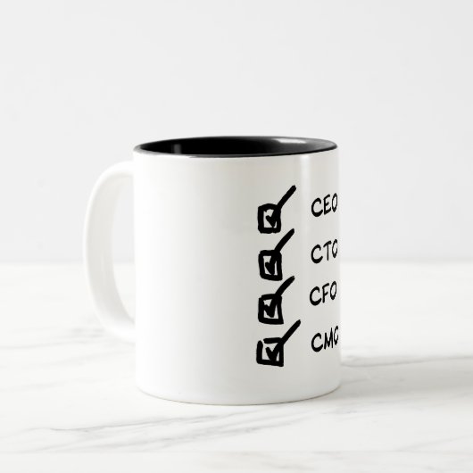 Entrepreneur Mug - PDG, CFO, CMO, CTO (Devant gauche)