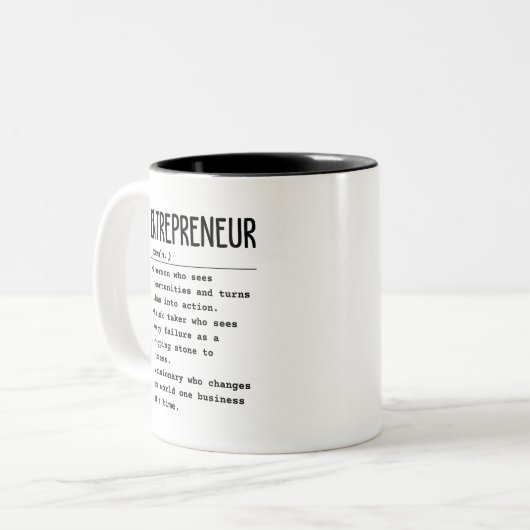 Entrepreneur Tweekleurige Koffiemok (Voorkant links)