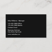 Entrepreneurs en construction Carte de visite mode (Dos)