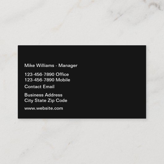 Entrepreneurs en construction Carte de visite mode (Dos)