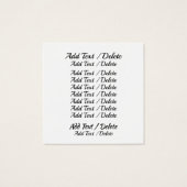 Entreprise carré, Cadeaux, Art, Cartes de Message  (Dos)