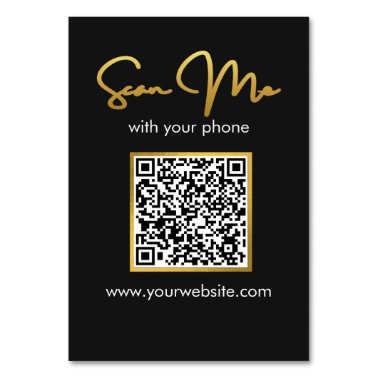 Entreprise | Carte de table de code QR de mariage (Par défaut)