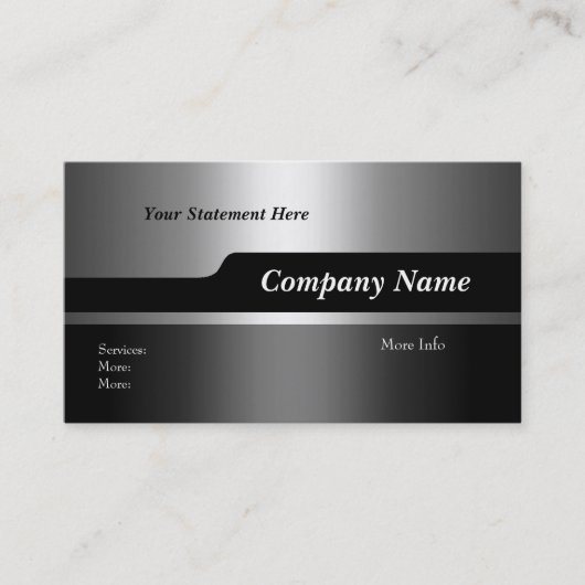 Entreprise carte de visite Elegant Black Silver (Devant)