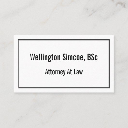 Entreprise, Carte de visite juridique (Devant)